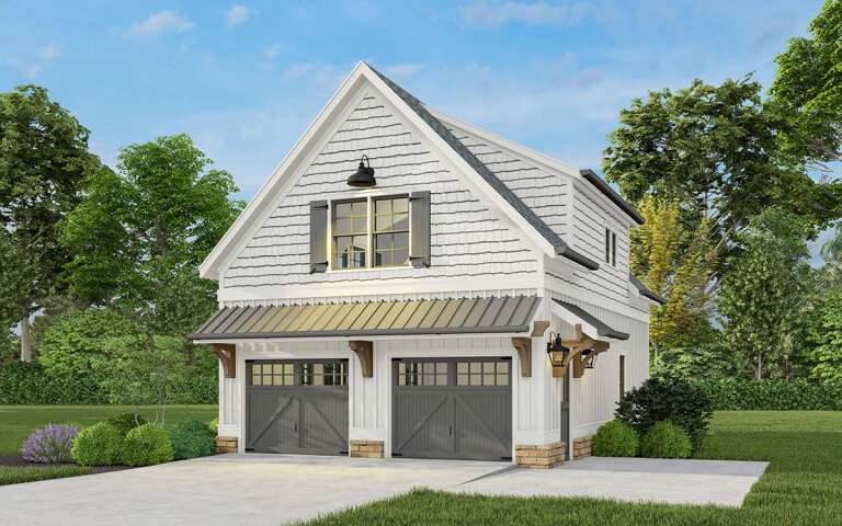 2 car garage with apartment above